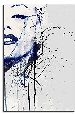 Paul Sinus Art Marilyn-Monroe-IV_90x60cm Keilrahmenbild Kunstbild Aquarell Art Wandbild auf Leinwand fertig gerahmt Original Unikat