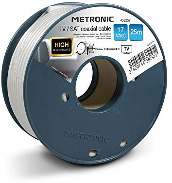 Metronic - Cable coaxial de TV y Sat (25 m)