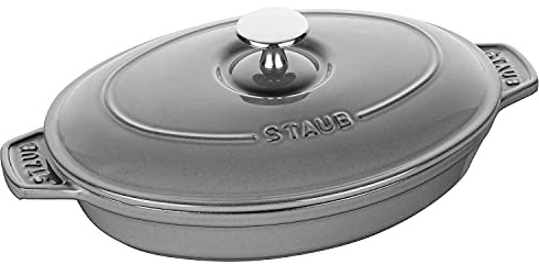 STAUB 1332318 - Cazuela Redonda con Tapa (23 cm), Color Grafito