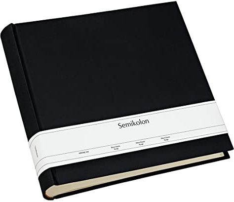 Semikolon 351046 Foto-Album Classic XLarge - 32 x 31 cm, 130 Seiten cremefarben, für 260 Fotos - black schwarz