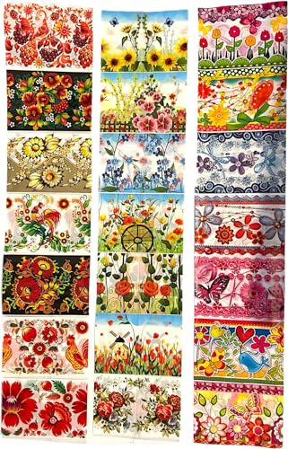 Ukrainisches Kunsthandwerk -SET- Ostereier Farbe Schrumpffolie. mit 21 verschiedenen Mustern. Blumen (6.17.19)