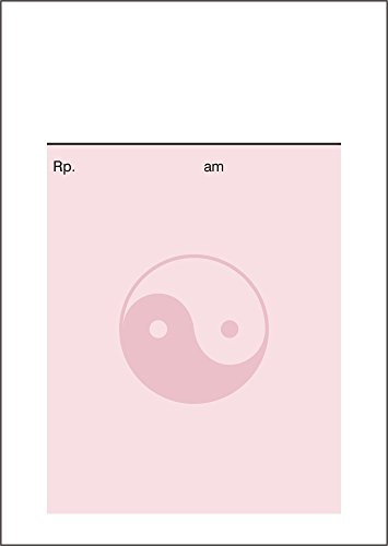 250 Privatrezepte Privatrezeptzettel lose für Ärzte und Heilpraktiker Format DIN A6, TCM Yin-Yang rot, rosa pr105-5