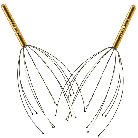 Body Back Scalp Massager, Head Scratcher, Manual Head Massager for Stress Relief, Relaxing Scalp Scratcher, Tingler for Gentle Hair Stimulation (2 Pack, Color Varies)