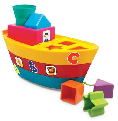 Funskool Stack-A-Boat stapelbecher Baby & stapelturm | motorikspielzeug ab 6 Monate | sensorik Spielzeug Baby | vielseitiges Baby Spielzeug 6 Monate für Stapelspaß bunt