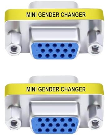 CABLEPELADO - Adattatore VGA femmina-femmina, Accoppiatore SVGA, adattatore per cambio di genere, HDB15, 15 pin, femmina-femmina