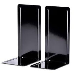 MAUL Serre-Archives en métal (2 pièces) 14x12x24cm | Serre-Livre, Organisateur, décoration pour l'étagère, Le Bureau et la Maison | Métal Stable et Robuste au Design élégant | Noir