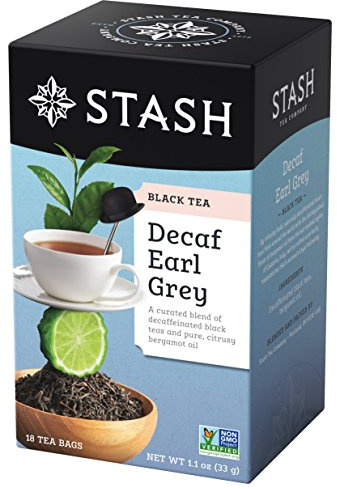 Stash Tea Company, Comte Grey de qualité supérieure, thé décaféiné, 18 Sachets, 1,1 oz (33 g)