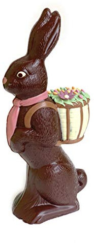 Krönner Nostalgie Osterhase aus feinster Edel-Zartbitterschokolade (19 cm und 110 g) – hochqualitativer Schoko Osterhase für frohe Ostern – Osterhasen aus Schokolade