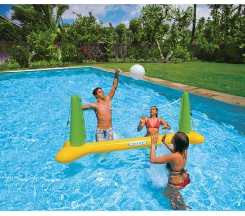Intex Adult Swimming Pool Fun Floating Inflatable Pool Volleyball Game Water Set