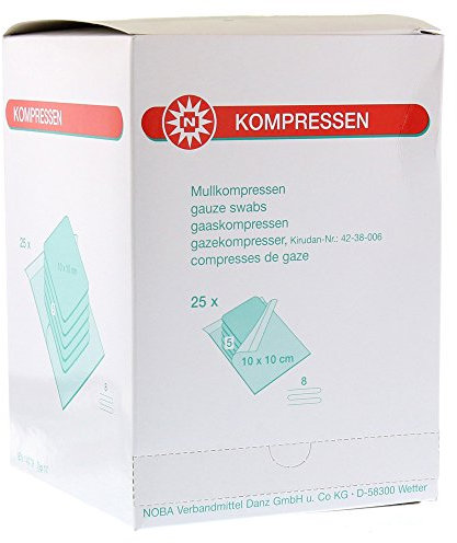 Mullkompressen steril 10 cm x 10 cm, 8fach, 25X5 St