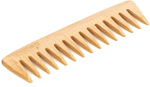 REMOS Hårkam Av Högkvalitativt Inhemskt Bokträ 18 Cm Grova Tänder