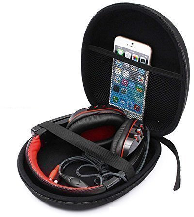 SecretRain Carrying Headphone Case Bag for Sony MDRZX310 Sennheiser HD 202 HD218 Bose AE2w Grado SR80 Sony V55 NC6 NC7 NC8