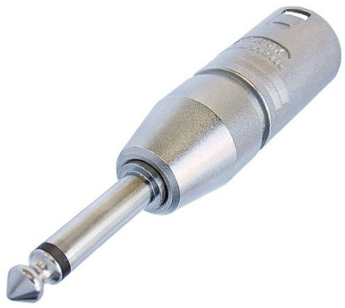Neutrik Silber NA2MP 2 Pole XLR-Stecker auf Mono Jack Adaptor. Polybag
