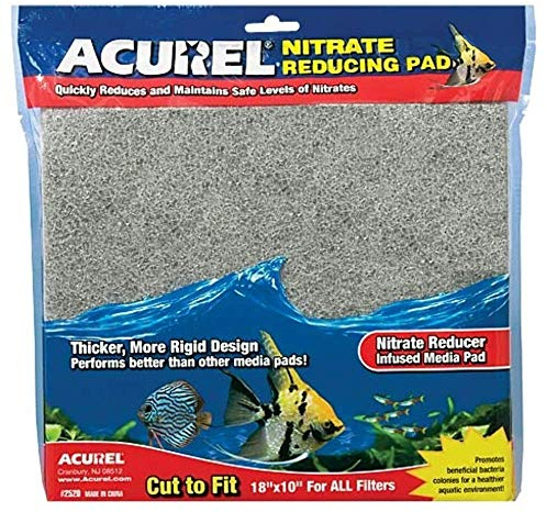 Acurel LLC Nitrate Reducing Media Pad, Aquarium and Pond Filter Accessory, 10-Inch by 18-Inch