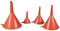 cartrend Set di 4 imbuti arancione