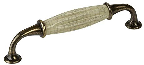 SOTECH Porzellangriff META BA 128 mm Porzellan Krakeliert Bronze | Möbelgriff