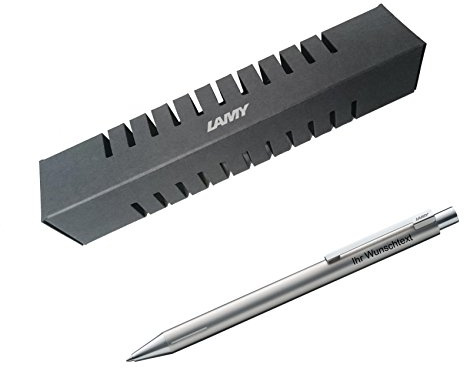 LAMY Kugelschreiber econ Modell 240, Edelstahl gestrahlt, inkl. Laser-Gravur