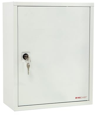 Firechief FMDCK/WHITE Document Cabinet with Key Lock, White