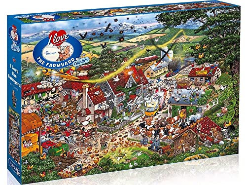 I Love the Farmyard 1000 Piece Jigsaw Puzzle | Sustainable Puzzle for Adults | Premium 100% Recycled Board | Great Gift for Adults | Gibsons Games