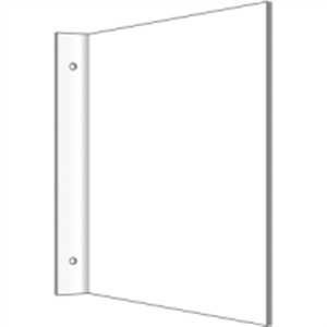 Fahnenschild blanko zur individuellen Beschriftung, Alu 14,8 x 14,8 cm (Wegweiser) praxisbewährt, wetterfest