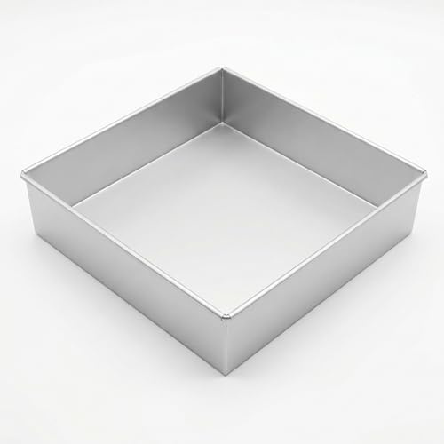 EUROTINS Single Square Birthday Wedding Anniversary Cake Tin Mould Pan 8
