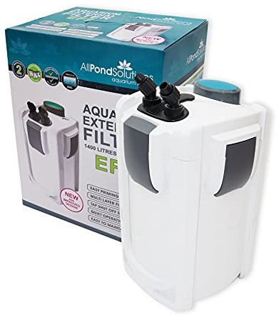 allpondsolutions EFX Aquarium External Fish Tank Water Filter for Coldwater, Tropical or Marine Aquariums, for Tanks Up to 1000 Litres – Includes Filter Media, hose and Spray Bar - Full Kit