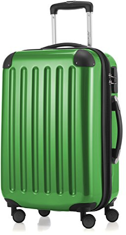 Hauptstadtkoffer ALEX Kabinväska 55x38x23 cm, 42 L, Kodlås, Expanderbar Hårdskal Trolley i PC ABS, 3,2 kg, 4 Dubbelhjul, grön