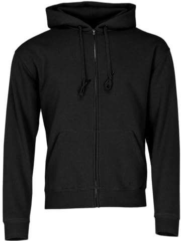Fruit of the Loom Herren Zip Front Premium Kapuzenjacke, Schwarz (Black), L