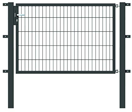 Alberts 647490 Einzeltor Flexo mit Zubehör | verschiedene Breiten und Höhen | anthrazit | Breite 150 cm | Höhe 100 cm