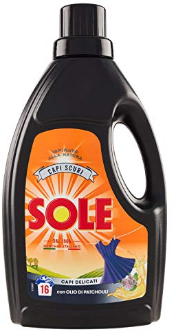 Sole - Detergente para lavar ropa en lavadora y a mano Prendas oscuras