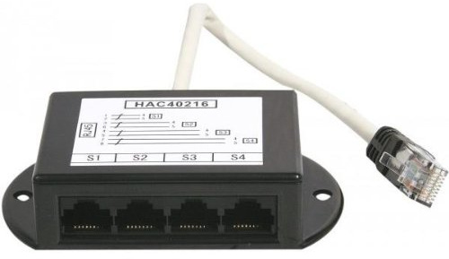 Dexlan Repartiteur téléphonique RJ45/RJ11 4 voies