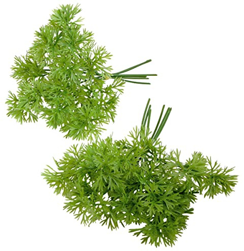 Deco Woerner Lebensmittel-Attrappe Petersilienbund 2 Pack á 6 STK. Künstliches Petersilienbund Naturgetreue Petersilie Fake-Petersilie Petersilien-Imitat Food Dummy