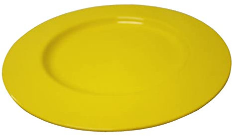 0 www.working-house.com (Menaje / Bajoplatos) BAJOPLATO BAJO PLATO BANDEJA PRESENTACION METAL REDONDO LISO AMARILLO