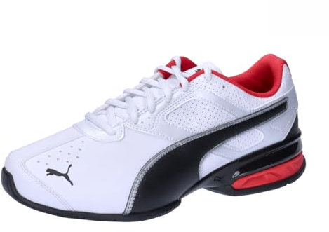 PUMA Herren Tazon 6 FM Low-Top Trainer, Puma White-Puma Black-Puma Silver, 44.5 EU