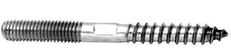 Yacht Steel Stockschraube mit Rechtsgewinde M5, 80mm