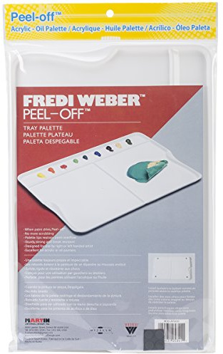 Mijello Fredi Peel-Off Palette for Oil & Acrylic Paints, 12.75 L x 8.875 W x .3125 H, 1 Each (92-AP3010)
