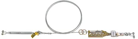 3M DBI-SALA Sayfline 7602080 Sayfline Horizontal Lifeline System, 80-Feet Cable with Wedgegrip Termination, Turnbuckle Tensioner, Energy Absorber, Silver