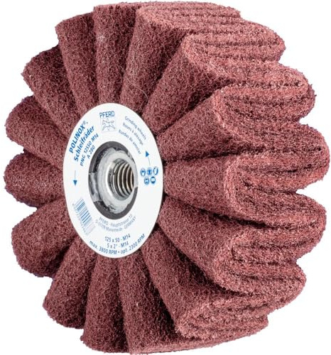 PFERD TOOLS POLINOX Vlies-Schleifrad PNG, 2 Stück | Ø 125x50mm Gewinde M14 A280 | 44642503 - für Feinschliff und Finish