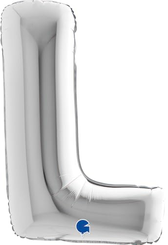 Riesenbuchstabe Folienballon 40/102cm | Silber #L