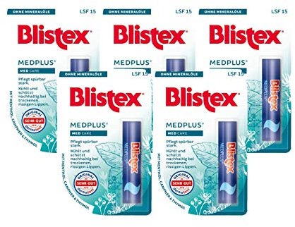Blistex, burrocacao Medplus, per la cura delle labbra screpolate, secche e opache, estremamente rinfrescante [etichetta in lingua italiana non garantita]