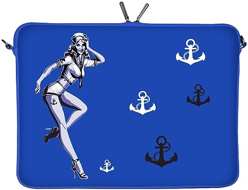 Digittrade LS121-15 Jacky Notebook Sleeve Laptop neopren case custodia portatile borsa involucro protettivo 39,6cm (15,4 - 15,6 pollice) azzurro