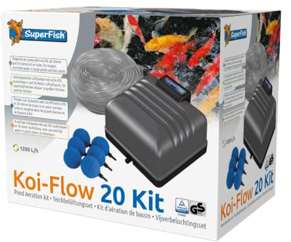 Superfish 671050/3754 Koi Flow 20 Belüftungsset inkl. Schlauch u. Ausströmer