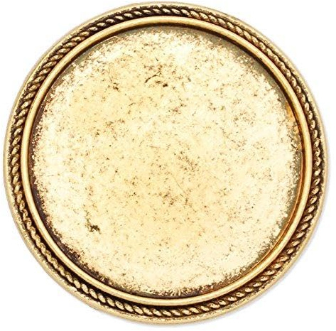Rosebeading Retro Style Antique Gold Plated Brooch Blanks with 30mm Round Bezel-Safety Pin Fastening-10pcs/lot