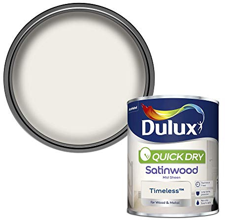 Dulux Quick Dry Satinwood Paint For Wood And Metal - Timeless 750 ml