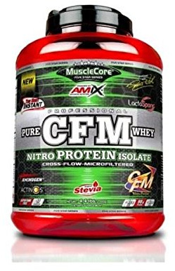 AMIX - Proteína Isolada - MuscleCore CFM Nitro 2 kg - Favorece el desarrollo muscular y acelera la recuperación - Contiene Enzimas Digestivas Aminogen - Proteína Whey en polvo - Sabor Milk Vainilla