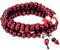 Flongo 6mm Holz Armband Link Handgelenk Halskette Kette Tibetische Buddhist Buddhistischen Rot Weiss Schwarz Sandelholz Kugel Perle Perlen Gebet Buddha Gebet Mala Elastisch Herren,Damen