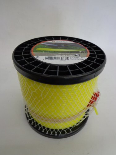 Trimmer Line Hilo para Todas Las desbrozadoras de Nailon Redondo Amarillo 3,3 mm x 46 m