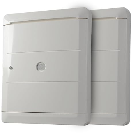 (Pair) Gas and Electric Weather-Resistant Meter Box Covers - Overboxes for DIY Repairs - Protects and Enhances Meters - Durable Protection - White