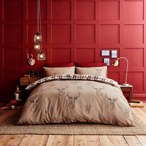 Catherine Lansfield - Set di biancheria per letto singolo Copripiumino 135 x 200 cm e Federa 50 x 75 cm