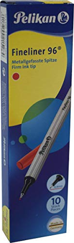 Pelikan 943233 Fineliner 96® Rot, 10 Stück in Schachtel